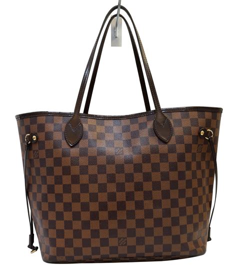 louis vuitton neverfull mm damier used|louis vuitton damier ebene original.